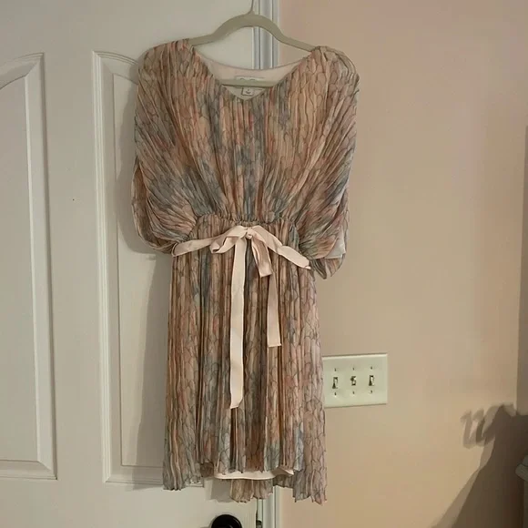 jessica simpson pleated dress Jessica Simpson Pleated Midi Dress L (12-14)